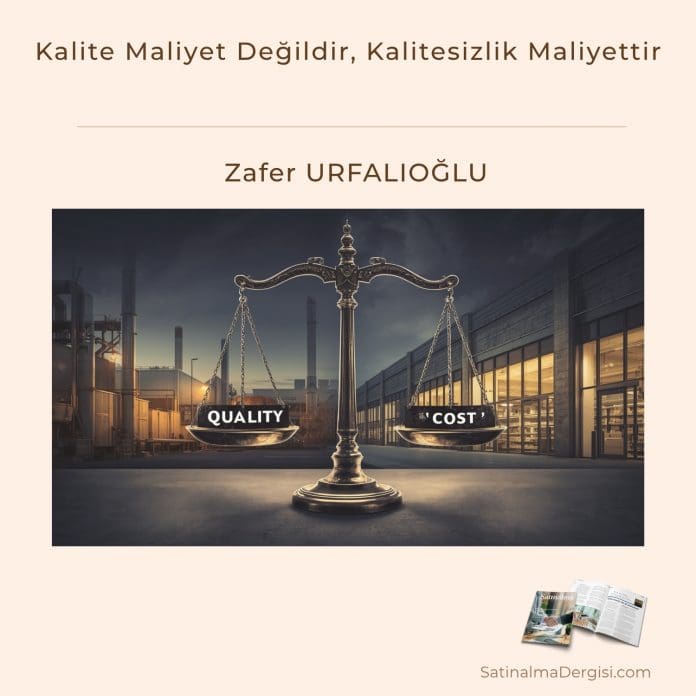 Kalite Maliyet Değildir, Kalitesizlik Maliyettir Satınalma Dergisi 7 Gün 7 Gündem
