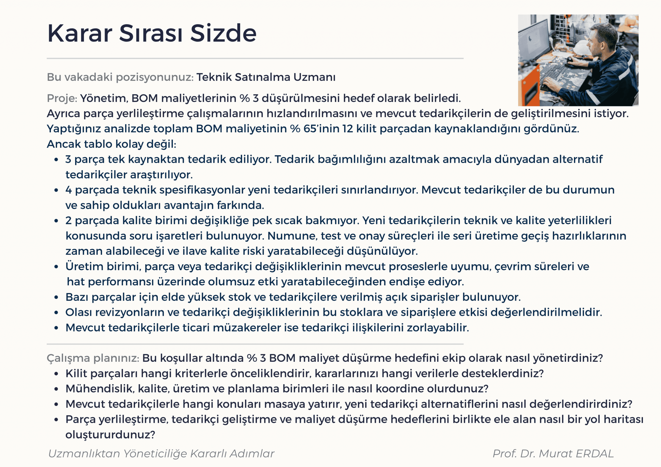 Teknik Satın Alma Ve Bom Maliyetleri Murat Erdal
