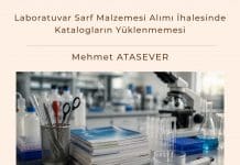 Laboratuvar Sarf Malzemesi Alımı İhalesinde Katalogların Yüklenmemesi Satınalma Dergisi 7 Gün 7 Gündem